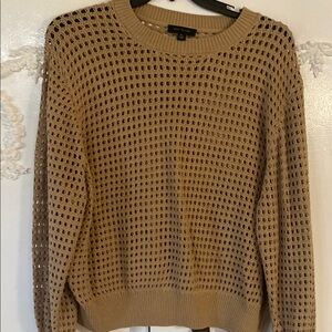 Tan Open-Knit Sweater Ann Taylor. XXL